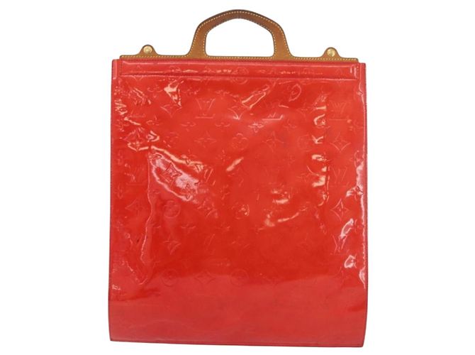 LOUIS VUITTON Monogram Vernis Stanton Tote Bag Red M91078 LV - vista 2