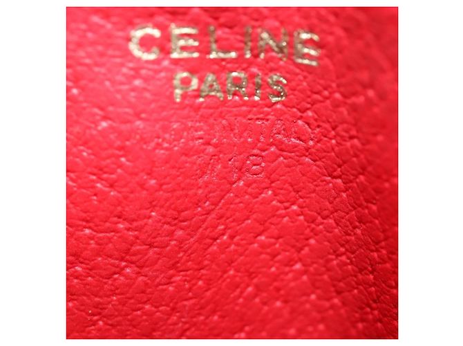 Céline CELINE Chain Shoulder Bag Leather Orange Gold - vista 12