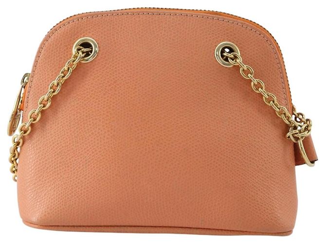 Céline CELINE Chain Shoulder Bag Leather Orange Gold - vista 13