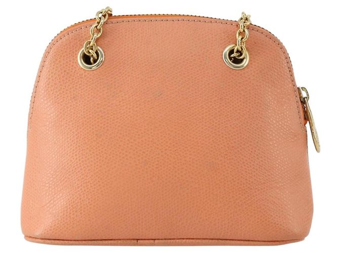 Céline CELINE Chain Shoulder Bag Leather Orange Gold - vista 2