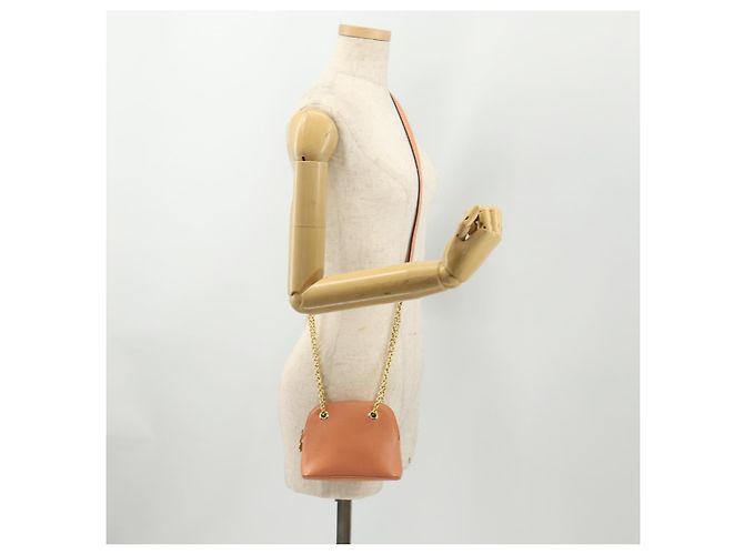 Céline CELINE Chain Shoulder Bag Leather Orange Gold - vista 21