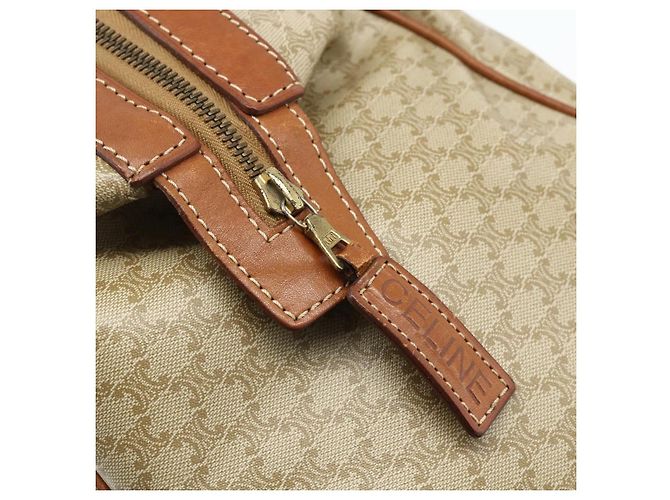Céline CELINE Macadam Canvas Hand Bag PVC 2way Beige Gold - vista 10
