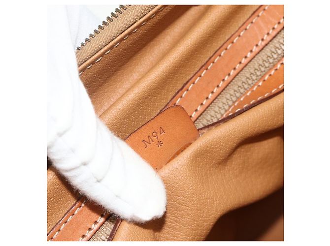 Céline CELINE Macadam Canvas Hand Bag PVC 2way Beige Gold - vista 12