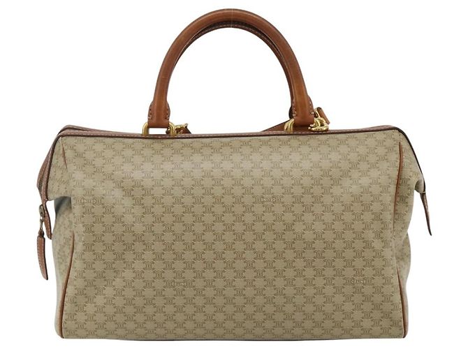 Céline CELINE Macadam Canvas Hand Bag PVC 2way Beige Gold - vista 13