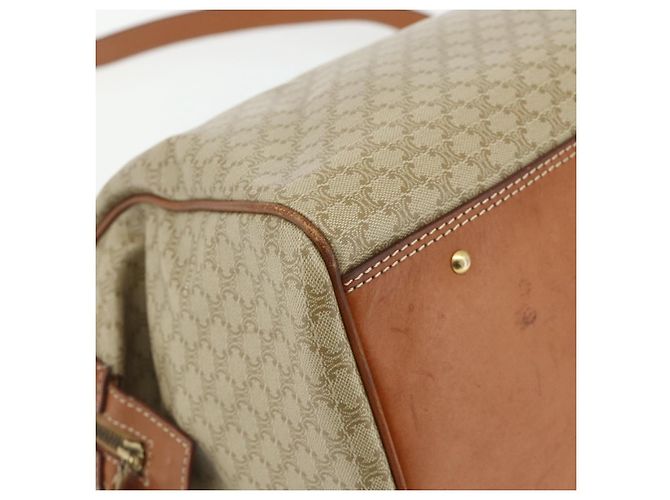 Céline CELINE Macadam Canvas Hand Bag PVC 2way Beige Gold - vista 17