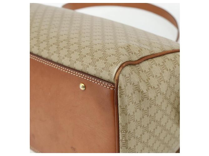 Céline CELINE Macadam Canvas Hand Bag PVC 2way Beige Gold - vista 18