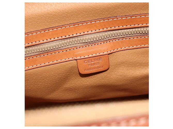 Céline CELINE Macadam Canvas Hand Bag PVC 2way Beige Gold - vista 19