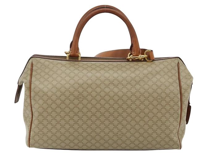 Céline CELINE Macadam Canvas Hand Bag PVC 2way Beige Gold - vista 2