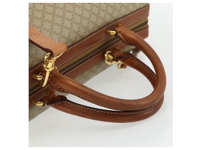 Céline CELINE Macadam Canvas Hand Bag PVC 2way Beige Gold - vista 7