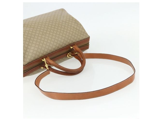 Céline CELINE Macadam Canvas Hand Bag PVC 2way Beige Gold - vista 8