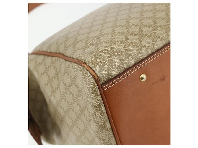 Céline CELINE Macadam Canvas Hand Bag PVC 2way Beige Gold - vista 9