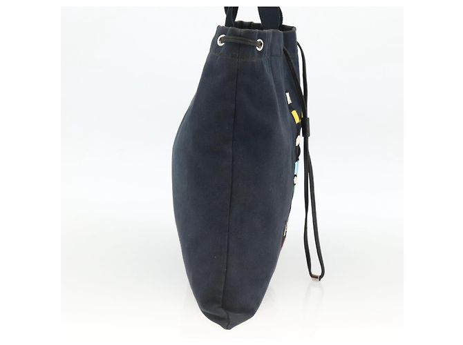SAINT LAURENT Kahala Tote Bag Canvas Navy - vista 3