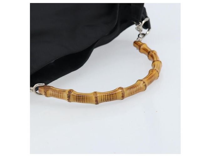 GUCCI Bamboo Shoulder Bag Nylon 2way Brown Silver - vista 7