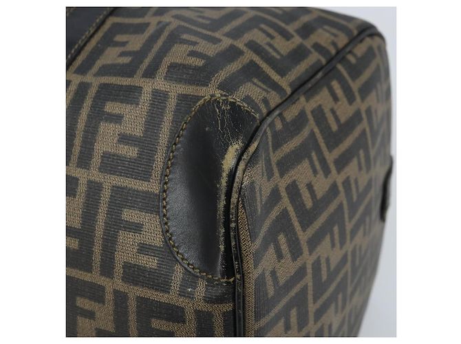 FENDI Zucca Canvas Boston Bag PVC Black Brown - vista 14
