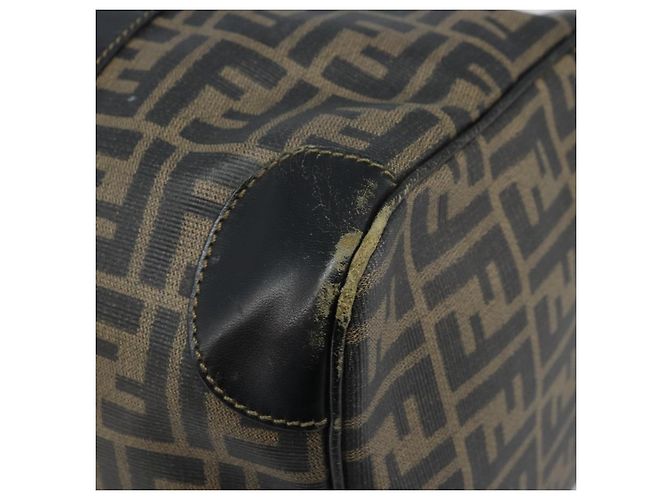 FENDI Zucca Canvas Boston Bag PVC Black Brown - vista 15