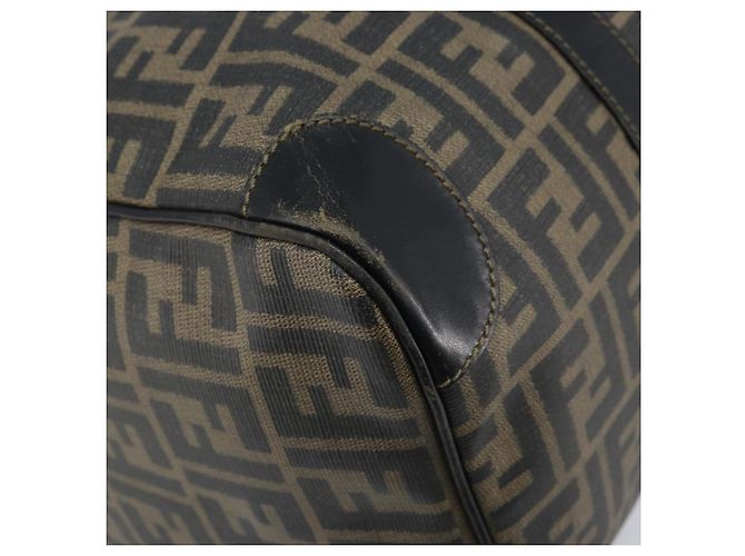FENDI Zucca Canvas Boston Bag PVC Black Brown - vista 16