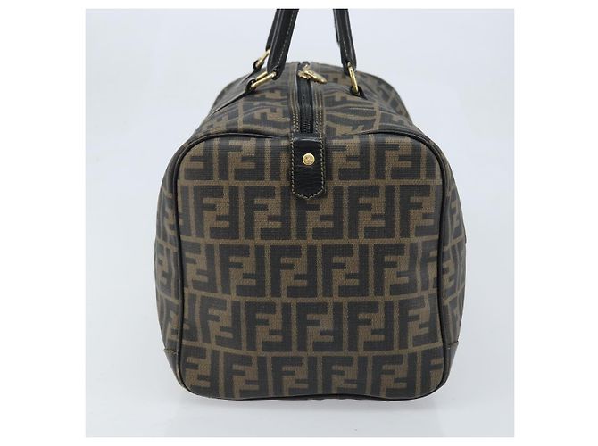 FENDI Zucca Canvas Boston Bag PVC Black Brown - vista 4
