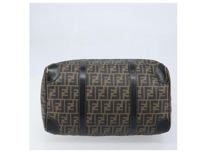 FENDI Zucca Canvas Boston Bag PVC Black Brown - vista 5