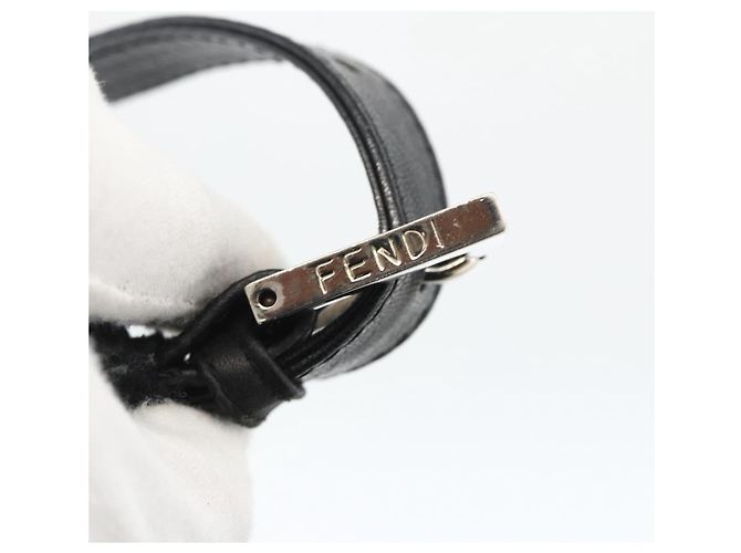 FENDI Mamma Baguette Shoulder Bag Nylon Black Silver - vista 10