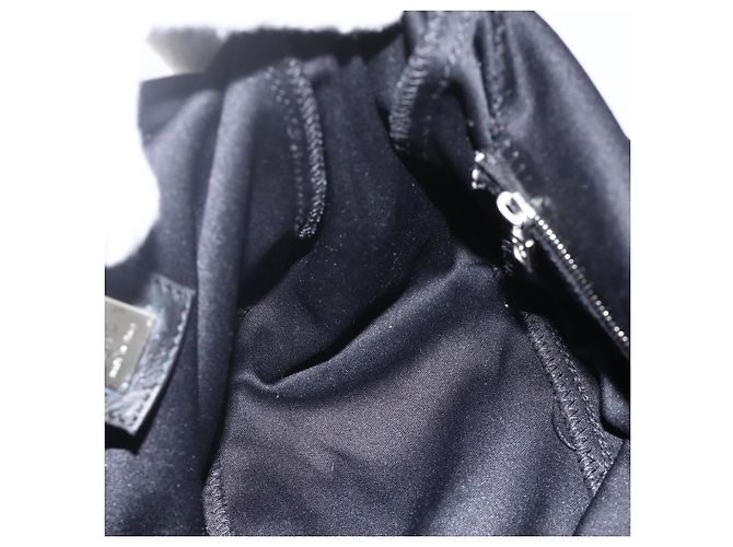 FENDI Mamma Baguette Shoulder Bag Nylon Black Silver - vista 19