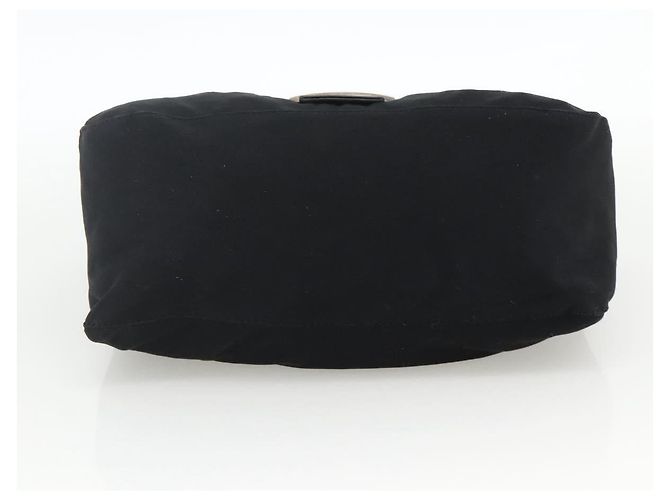 FENDI Mamma Baguette Shoulder Bag Nylon Black Silver - vista 5
