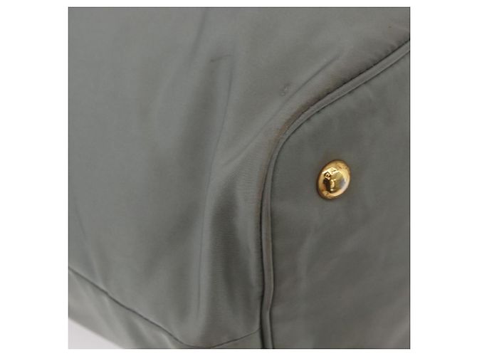 PRADA Tote Bag Nylon Gray Gold - vista 15