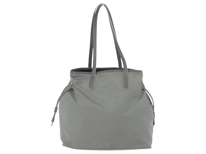 PRADA Tote Bag Nylon Gray Gold - vista 2