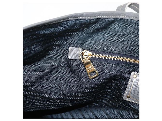 PRADA Tote Bag Nylon Gray Gold - vista 20