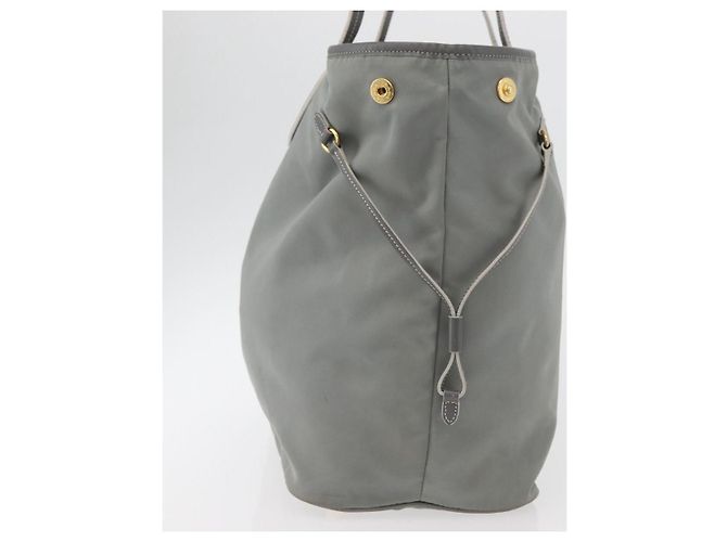 PRADA Tote Bag Nylon Gray Gold - vista 4