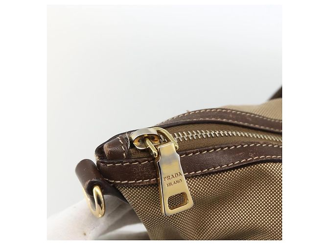 PRADA Tote Bag Canvas Beige Gold - vista 10