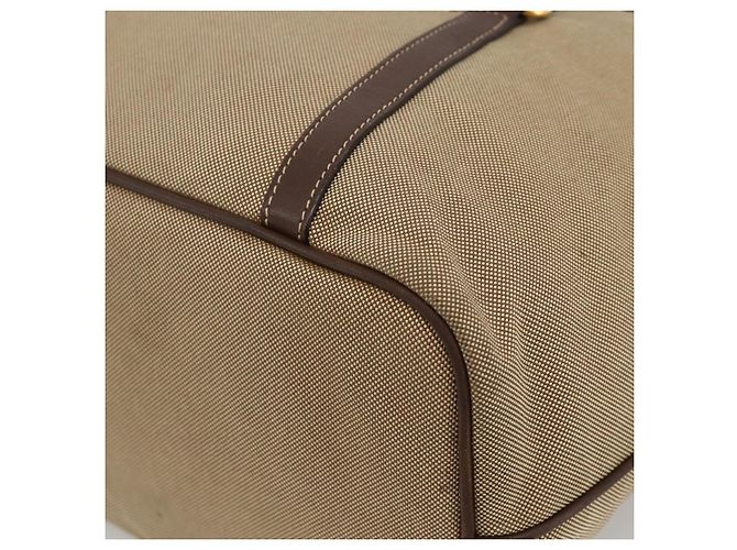 PRADA Tote Bag Canvas Beige Gold - vista 14