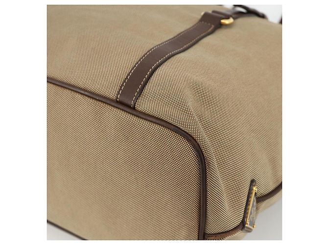 PRADA Tote Bag Canvas Beige Gold - vista 16
