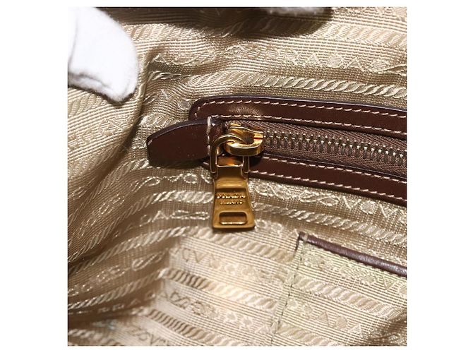 PRADA Tote Bag Canvas Beige Gold - vista 21