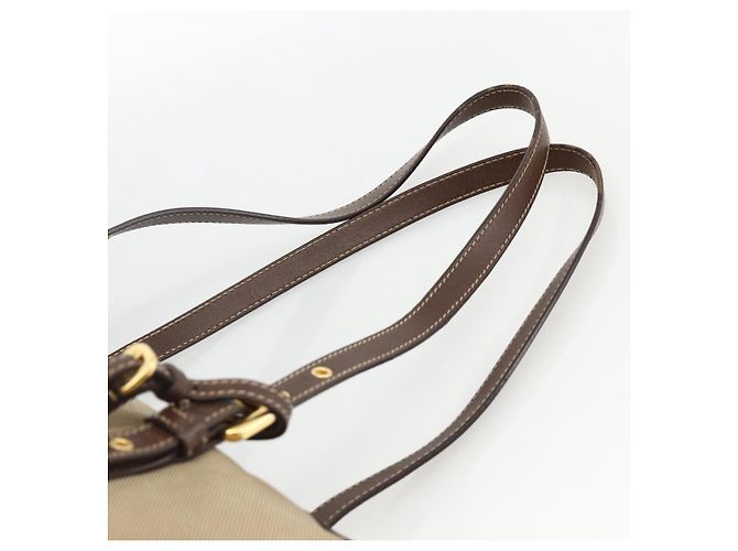 PRADA Tote Bag Canvas Beige Gold - vista 8