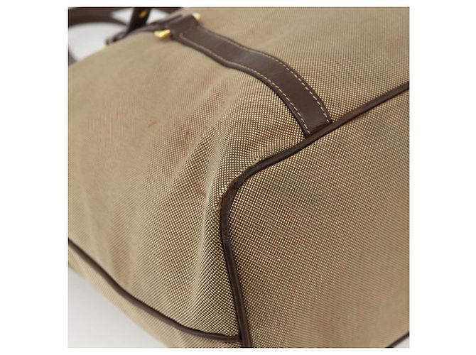 PRADA Tote Bag Canvas Beige Gold - vista 9