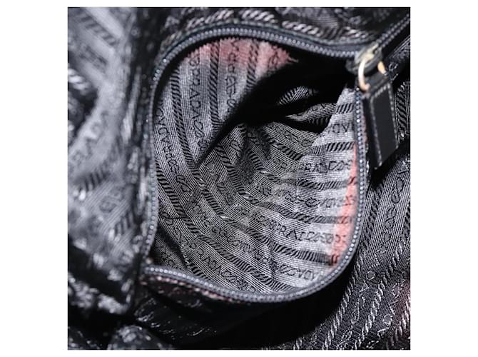 PRADA Shoulder Bag Nylon Black Silver - vista 10