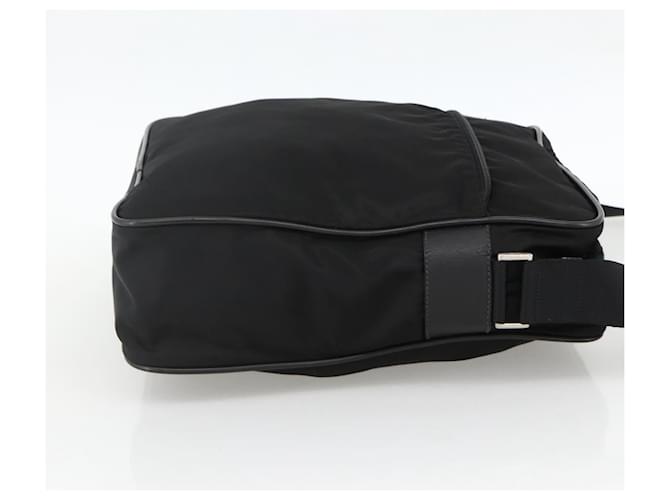 PRADA Shoulder Bag Nylon Black Silver - vista 4