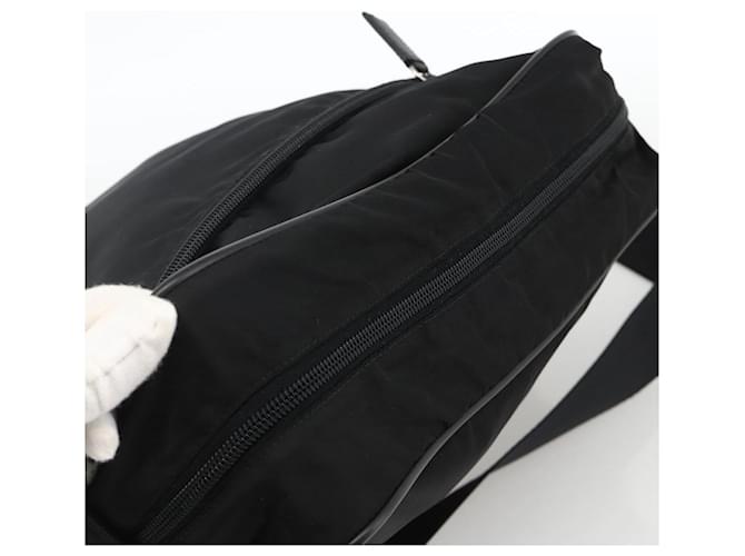 PRADA Shoulder Bag Nylon Black Silver - vista 6