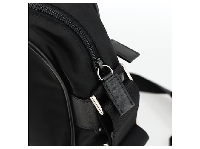 PRADA Shoulder Bag Nylon Black Silver - vista 8