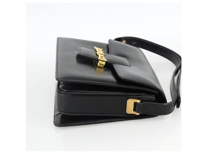 Céline CELINE Horse Carriage Shoulder Bag Leather Black Gold - vista 4