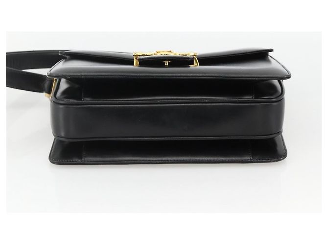 Céline CELINE Horse Carriage Shoulder Bag Leather Black Gold - vista 5
