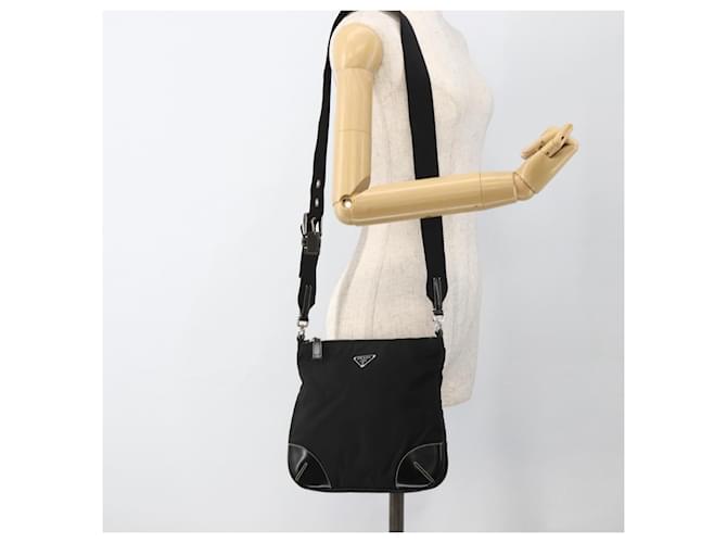 PRADA Shoulder Bag Nylon Black Silver - vista 24