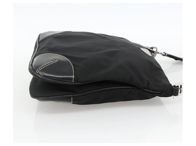 PRADA Shoulder Bag Nylon Black Silver - vista 4
