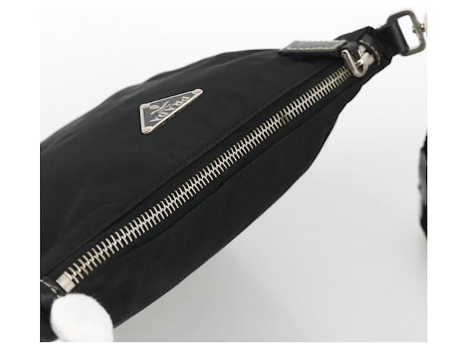 PRADA Shoulder Bag Nylon Black Silver - vista 6