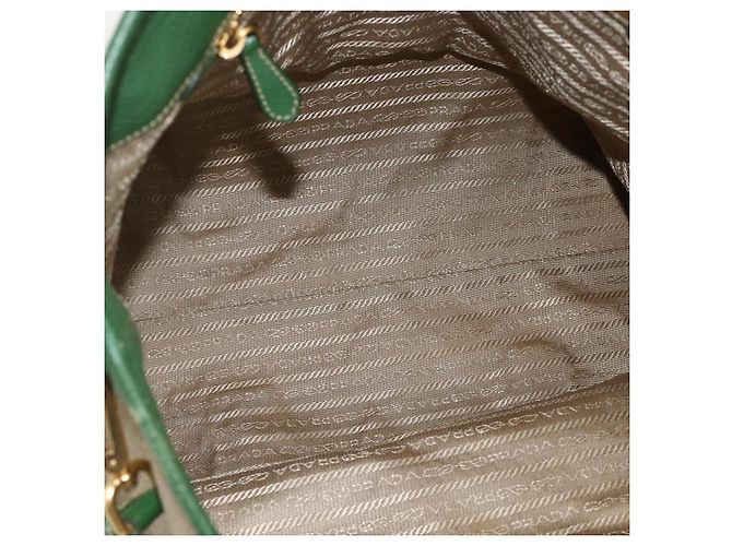 PRADA Tote Bag Canvas 2way Beige Gold - vista 10