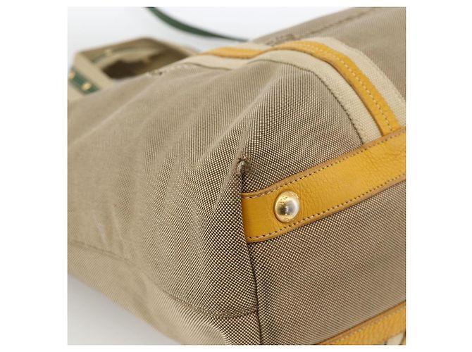PRADA Tote Bag Canvas 2way Beige Gold - vista 17