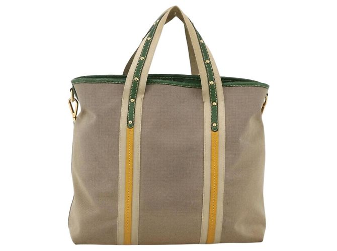 PRADA Tote Bag Canvas 2way Beige Gold - vista 2