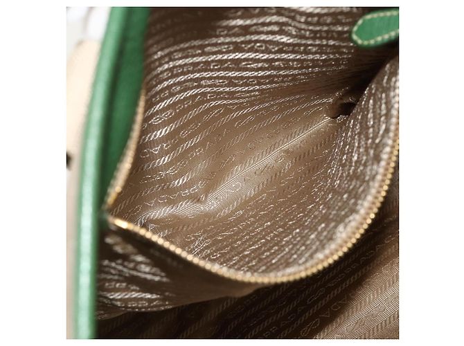 PRADA Tote Bag Canvas 2way Beige Gold - vista 23