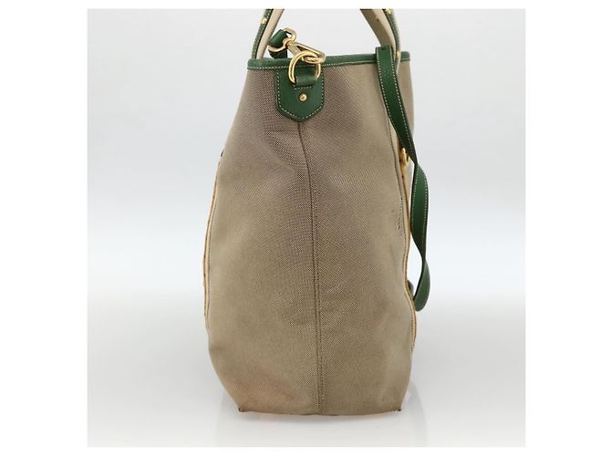 PRADA Tote Bag Canvas 2way Beige Gold - vista 3