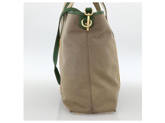 PRADA Tote Bag Canvas 2way Beige Gold - vista 4